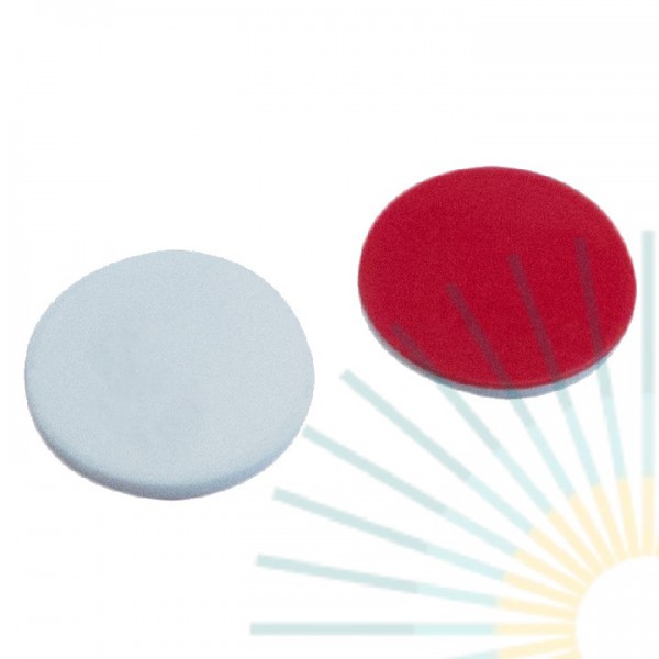 8mm Septa, Silicone creme/PTFE red, 1.5mm