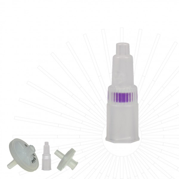 Spritzenfilter / Spritzenvorsatzfilter, Poly Ether Sulfone (PES), Ø 4 mm, Pore 0.2 µm, nicht steril,