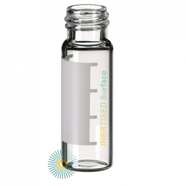 4ml Screw Neck Vial silanized (IS-1) ND13, clear, fil. &amp; labelling lines, inert. surface