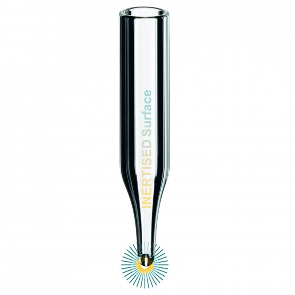 0.1ml Micro-Insert silanized (IS-1), 31 x 6mm, clear, 12mm conical, inert. surface