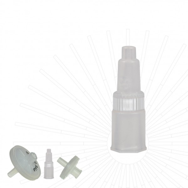 Spritzenfilter / Spritzenvorsatzfilter, Polypropylen, Ø 4 mm, Pore 0.45 µm, nicht steril, 100/Pk