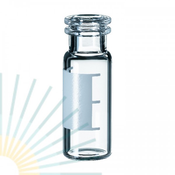 1.5ml Snap Ring Vial, clear, wide opening, label &amp; filling lines