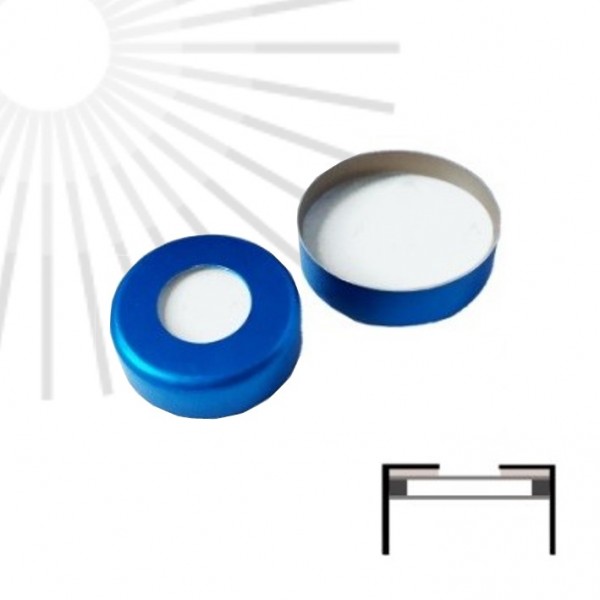 20mm ZeroSept AIR: magnet. Bördelk. (Alu, Edelstahlring), blau, 10mm Loch