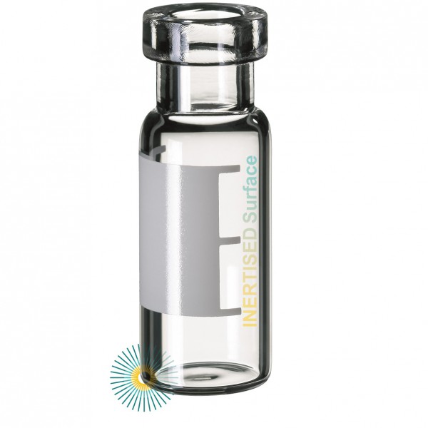 1.5ml Crimp Neck Vial silanized (IS-1), clear, wide opening, fil. &amp; labelling lines, inert. surface