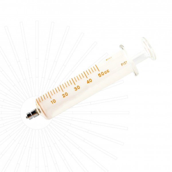 Liquid handling syringe (60mm stroke) for Tecan XLP, 2.5 ml, PTFE NUB, 1/4&quot;-28 UNF termination