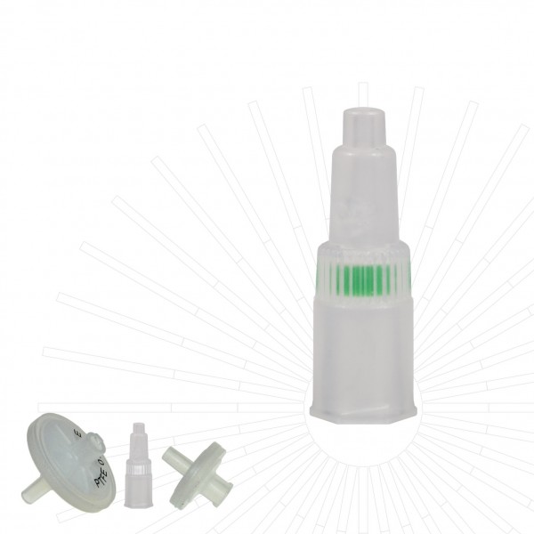 Spritzenfilter / Spritzenvorsatzfilter, Polyamid, Ø 4 mm, Pore 0.2 µm, nicht steril, 100/Pk