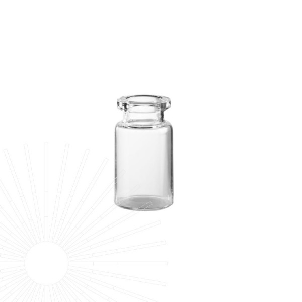 10ml Injection Bottle, 24x45mm, Neck-Diameter 20mm, clear glass
